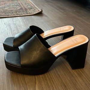 Black Peep Toe Pumps